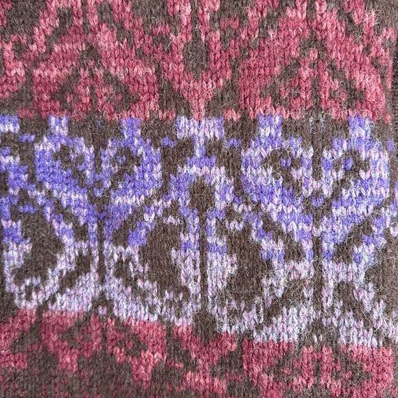 Coldwater Creek Women's Fair Isle Multicolor full zip lambs wool Sweater medium! - Picture 5 of 9
